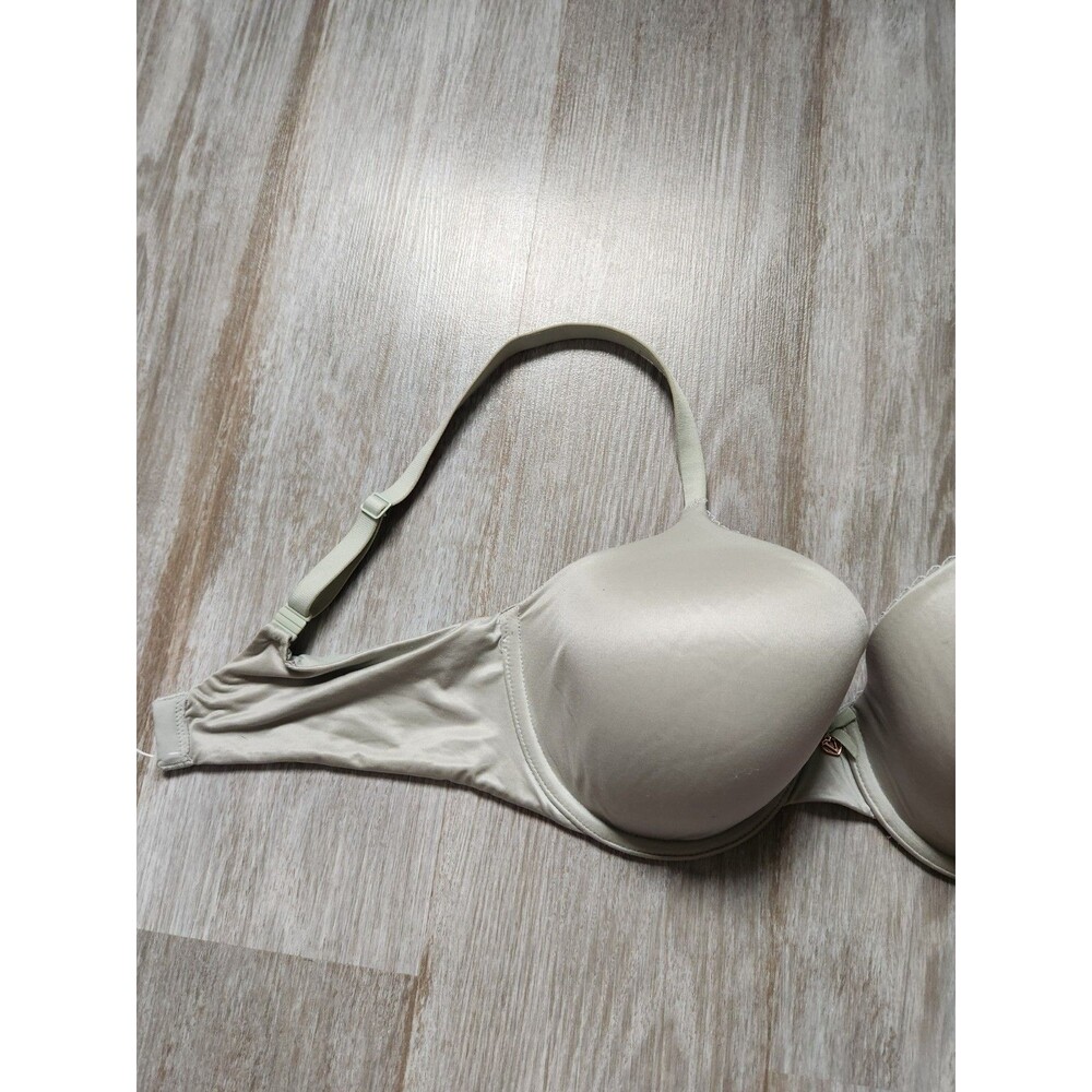 Victoria’s Secret Perfect Coverage Bra Green Lace Charm Underwire 32DD GUC - Picture 3 of 11
